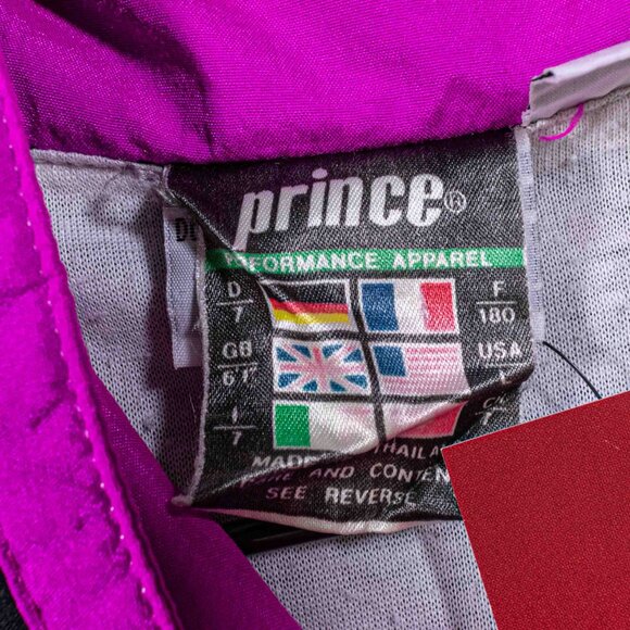 Prince Crest Color Block Windbreaker Zip Jacket Large VTG 90s Tennis Sports - Picture 9 of 10